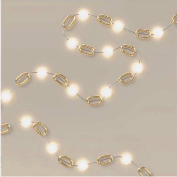 Kate Spade New York x Target 25 Count LED Pearl String Lights Cream Gold nwt - Picture 1 of 7